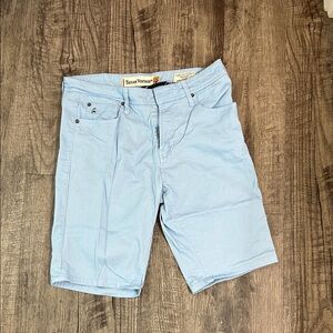 Tailor Vintage Light Blue Flat Front Men's Shorts